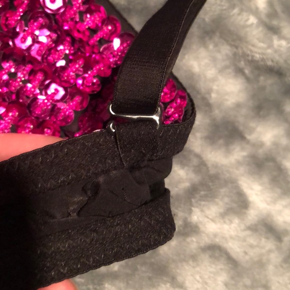 Pink Beaded Rave Top / Bra - Picture 6 of 7